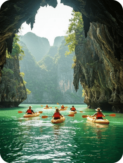 Adventure seekers enjoying outdoor activities and thrilling experiences in Bangkok.