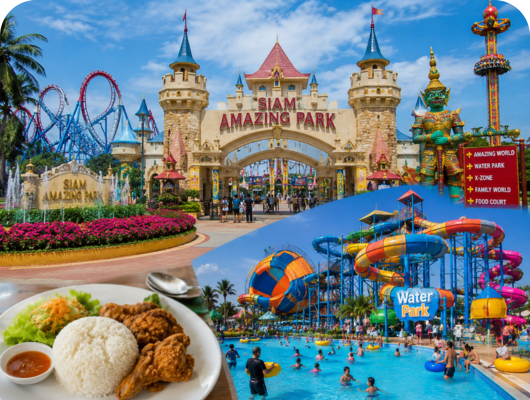 Siam Amazing Park + Water Park + Lunch
