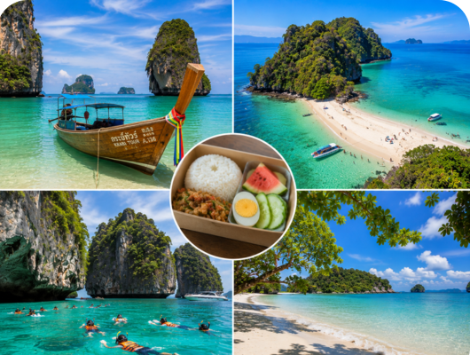 Krabi 4 Island by Long Tailed Boat + Lunch Box